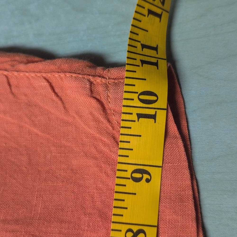 Cynthia Rowley Orange Linen Pants. - Picture 8 of 9